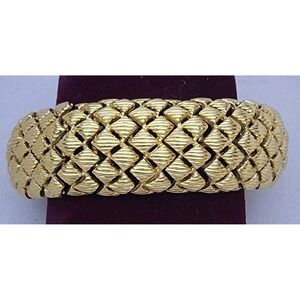 Vintage 1980's Monet Diamond Shaped Weave Bracelet Rare